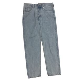 H&M 31x30 Jeans Men Light Blue Relax Straight Leg Button Fly Coupe Decontractee